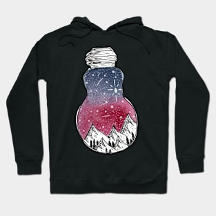 Mountain Light bulb Pink and Blue- Nature- Hoodie